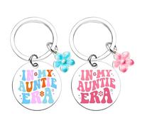 Pack De 2 Porte-Clés Cadeaux pour Tante, Porte-Clés Cadeaux Nièce Et Neveu pour Tante, Porte-Clés Cadeaux d'anniversaire, Porte-Clés Cadeaux Créatifs