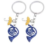 Pack De 2 Porte-Clés en Forme De Corne, Porte-Clés Rétro, Pendentifs Décoratifs en Métal, Porte-Clés Créatifs, Porte-Clés De Voiture