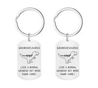 Pack De 2 Porte-Clés Pendentif, Porte-Clés Maman, Porte-Clés en Acier Inoxydable, Porte-Clés Dinosaure Drôle, Cadeau pour Maman