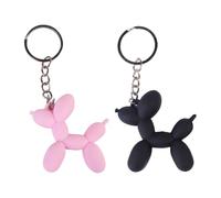 Pack De 2 Porte-Clés pour Chiot Ballon, Porte-Clés pour Chien en Trois Dimensions, Porte-Clés Créatifs, Accessoires De Clé De Dessin Animé, Breloques De Sac Mignonnes