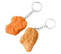Pack De 2 Porte-Clés Simulés De Pépites De Poulet Frit, Porte-Clés Créatifs, Porte-Clés Intéressants, Porte-Clés Décoratifs