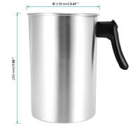 Pack De 2 Pots De Dépôt De Bougies En Aluminium, Pot De De Cire De 4 Lb Avec Bec Anti-Goutte Et Poignée Résistante À La Chaleur