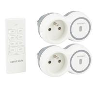 Pack de 2 prises 2300W + télécommande - Blanc - Bolea - Zenitech