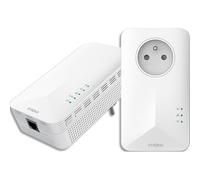 Pack de 2 Prises CPL 1000 Mbps, Prise filtrée et Port Ethernet, Compatible boxs Internet