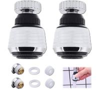 [Pack de 2 produits]embout de robinet de cuisine,Tête de Robinet de Cuisine 360 ° Pivotant,economiseur d'eau pour robinet,mousseur