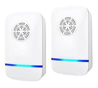 Pack de 2 Répulsifs Ultrasoniques Anti-Rongeurs, Répulsifs Électroniques d'Intérieur Contre les Rats, les Moustiques, les Cafards