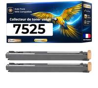 Pack de 2 Réservoirs de Toner usagé Collecteur Compatible pour Xerox 008R13061 Réservoir de Toner usagé WorkCentre 7525 7535 7545 7830 Qualitoner