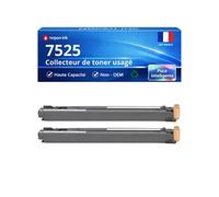 Pack de 2 Réservoirs de Toner usagé Collecteur compatible pour Xerox 008R13061 WorkCentre 7525 7535 7545 7830
