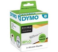 Pack de 2 rouleaux d'étiquettes d’adresse standard Dymo LabelWriter Blanc E