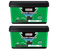 Pack de 2 seaux de Raticide Canadien Pat'Appât Forte infestation boite de 720 grs ( 72 x 10grs )-