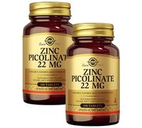 Pack De 2 Solgar Zinc Picolinate 22mg Comprimés 100