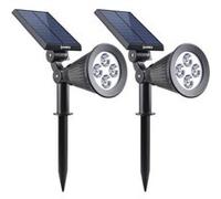 Lumisky Spot solaire extérieur étanche 4 LEDs blanches 200 lm Tête pivotante 90°C