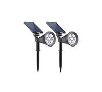 Pack de 2 Spots lumineux solaire Spiky W34 LED Blanc froid 34 cm
