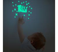 Pack de 2 stickers prises phosphorescents fées et étoiles