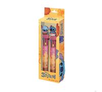 Disney Lilo et Stitch Mix-Pack de 2 Stylos 10 Couleurs, Jaune, 9,5 x 23 cm