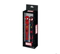 Marvel Comics Stylos Spiderman Peter-Pack 2 pièces 10 couleurs Noir 9,5 x 23 cm