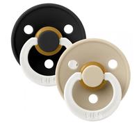 Pack De 2 Sucettes Physiologiques Latex Pacifier Taille 2 - Noir / Vanille
