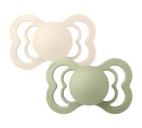 Pack de 2 sucettes Supreme 0-6 mois Ivory et Sage