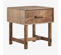 Pack de 2 tables de chevet carrées 45x45 cm en bois de manguier Aloma Bois de Mangue