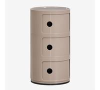 Pack de 2 tables de chevet rondes Ø30 cm avec étagères Babel Moka Brown