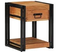 vidaXL Pack de 2 Tables de Nuit 40x40x50 cm en Bois d'acacia Massif