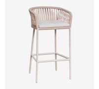 Pack De 2 Tabourets Hauts De Jardin Arhiza Beige Nude ¿75 Cm Beige