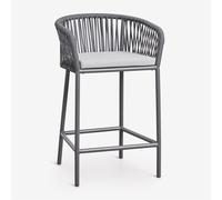 Pack De 2 Tabourets Hauts De Jardin Arhiza Gris Graphite ¿65 Cm Gris