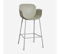 Pack De 2 Tabourets Hauts En Polypropylène Et Fer Lynette Vert Bambou ¿75 Cm Vert