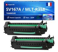 Pack de 2 Tambours compatible pour imprimantes Samsung MLT-R358 MLTR358 SV167A Noir 100000 Pages NOPAN-INK
