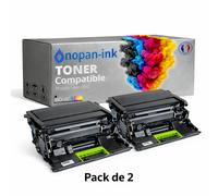 Pack de 2 Tambours compatible pour Lexmark 58D0Z0E Noir 150 000 Pages NOPAN-INK