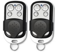 Pack de 2 Télécommandes Universelles Autocopieuses 433,92 MHz Code Fixe - Duplicateurs 4 Canaux - Portail/Garage/Alarme - Pile incluse - Straße Tech