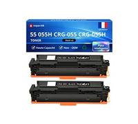 Pack de 2 Toners compatible pour Canon 055H 3020C002 3016C002 Noir 7600 Pages