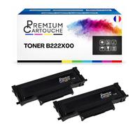 Pack de 2 Toners compatible pour Lexmark B222X00 Noir 6000 Pages