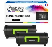 Pack de 2 Toners compatible pour Lexmark B282H00 Noir 15000 Pages