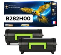 Pack de 2 Toners compatible pour Lexmark B282H00 Noir 15000 Pages