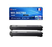 Pack de 2 Toners compatible pour Sharp MX-36GTBA MX36GTBA Noir 24000 Pages