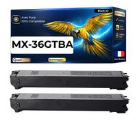 Pack de 2 Toners compatible pour Sharp MX-36GTBA MX36GTBA Noir 24000 Pages