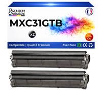 Pack de 2 Toners compatible pour Sharp MX31GTBA MX-C31GTB Noir 18000 Pages