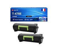 Pack de 2 Toners compatible pour Toshiba T-478E T478E T-478P-R 6B000000855 Noir 20000 Pages