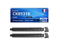 Pack de 2 Toners compatible pour Triumph-Adler CK8531K 1T02XD0UT0 Noir 30000 Pages
