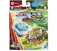 Pack de 2 toupies Beyblade Burst QuadDrive Gilded Balderov B7 Magma Roktavor R7 G