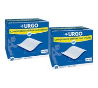 Pack De 2 Urgo Compresses Stériles Non Tissées 7,5x7,5cm Sachets 50x2 Pièces