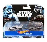 Pack de 2 voitures star wars first order stormtrooper et captain phasma - vehicule hot wheels character cars - mattel multicolore G