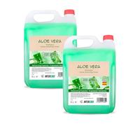 Pack de 2 x Intercabo Shampooing Aloe Vera 5L - 10L Total, shampooing hydratant cheveux, formule douce usage fréquent, nettoyage efficace, brillance et fraîcheur durable