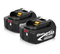 Pack de 2 X10.0Ah de Rechange pour Makita Batterie 18V BL1860B BL1850B BL1840B Compatible Charge DC18RC DC18RD-Outils sans Fil LXT DHP485 DTD154 DHS68 -Haute Autonomie pour Chantier/Jardin