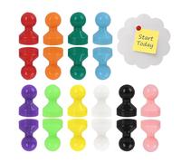 Pack de 20 Aimants pour Réfrigérateur 8x14mm - Aimants Néodyme Colorés en Silicone pour Tableaux Magnétiques, for Tableaux Blancs, Mini Fridge Magnet,Notice Board,Panneaux d'Affichage (10 Couleurs)