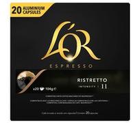 Pack de 20 capsules L’Or Espresso Ristretto Intensité 11 Noir G