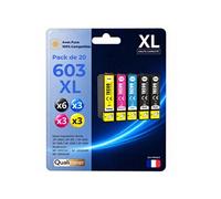 Pack de 20 Cartouches compatible pour Epson 603XL Noir et Couleurs