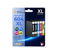 Pack de 20 Cartouches Générique 604XL compatible Epson Noir et Couleurs 600-500 pages