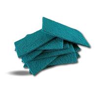 Pack de 20 éponges à récurer abrasives vertes | Tampon résistant pour la vaisselle | Ne raye pas | Grattoir nettoyage récurage décapage outils casseroles barbecue | Kibros 5300D020x2